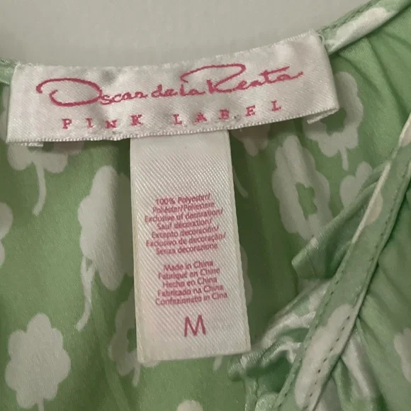 Oscar de la Renta Pink Label Mint Floral Top - Picture 4 of 5